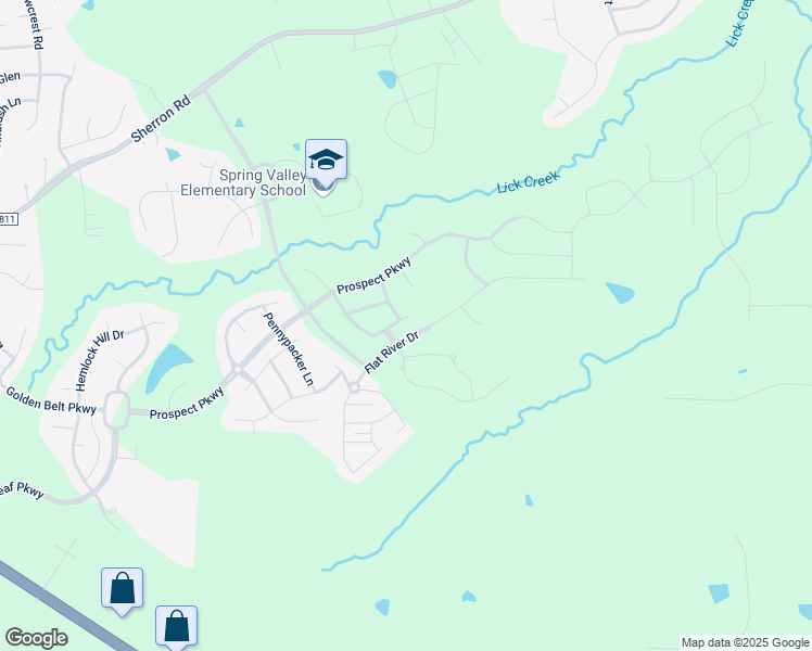 map of restaurants, bars, coffee shops, grocery stores, and more near 2106 Woodsdale Drive in Durham