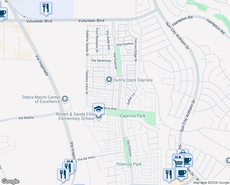 map of restaurants, bars, coffee shops, grocery stores, and more near 2084 Waterlily View Street in Henderson