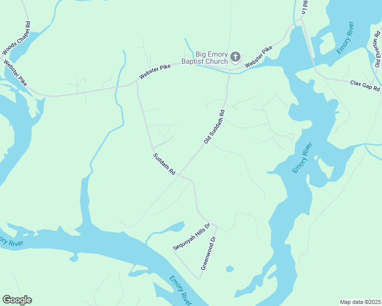 map of restaurants, bars, coffee shops, grocery stores, and more near 188 Old Suddath Road in Harriman
