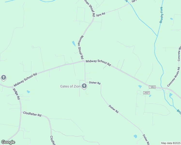 map of restaurants, bars, coffee shops, grocery stores, and more near 213 Thomas School Road in Winston-Salem