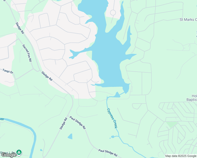 map of restaurants, bars, coffee shops, grocery stores, and more near 105 Stage Line Cove in Louisburg