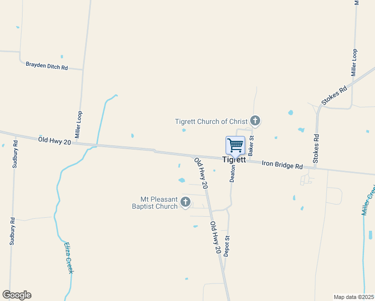 map of restaurants, bars, coffee shops, grocery stores, and more near 8536 Old Highway 20 in Friendship
