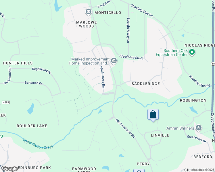 map of restaurants, bars, coffee shops, grocery stores, and more near 11704 Black Horse Run in Raleigh