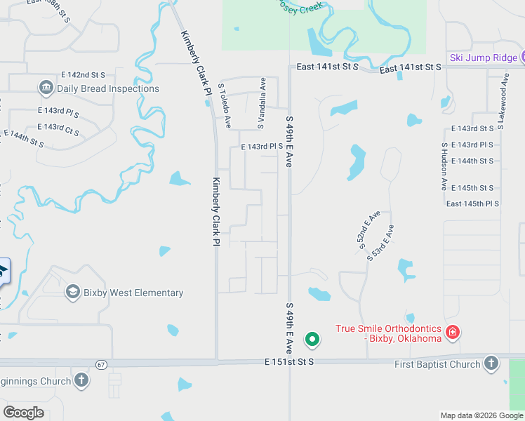map of restaurants, bars, coffee shops, grocery stores, and more near 14537 South Urbana Court in Bixby