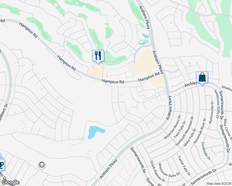 map of restaurants, bars, coffee shops, grocery stores, and more near 2065 Alyssa Jade Drive in Henderson