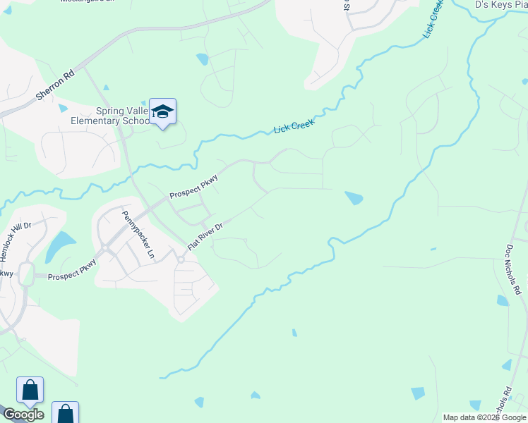map of restaurants, bars, coffee shops, grocery stores, and more near 111 Mesquite Drive in Durham