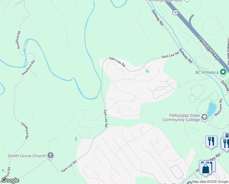 map of restaurants, bars, coffee shops, grocery stores, and more near 2679 Sugarberry Road in Knoxville