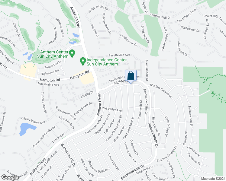 map of restaurants, bars, coffee shops, grocery stores, and more near 2081 Twin Falls Drive in Henderson