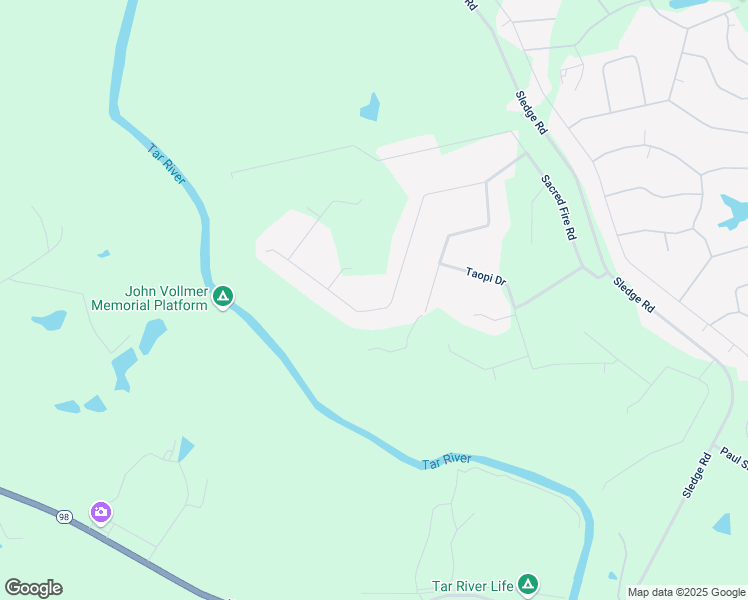 map of restaurants, bars, coffee shops, grocery stores, and more near 154 Black Cloud Drive in Louisburg