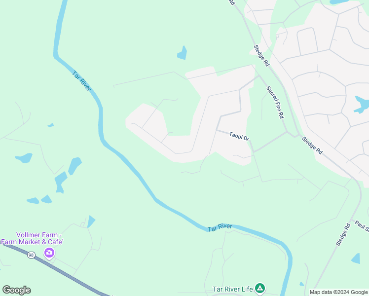map of restaurants, bars, coffee shops, grocery stores, and more near 154 Black Cloud Drive in Louisburg