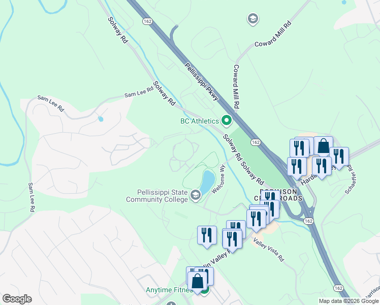 map of restaurants, bars, coffee shops, grocery stores, and more near 2408 Yellow Birch Way in Knoxville