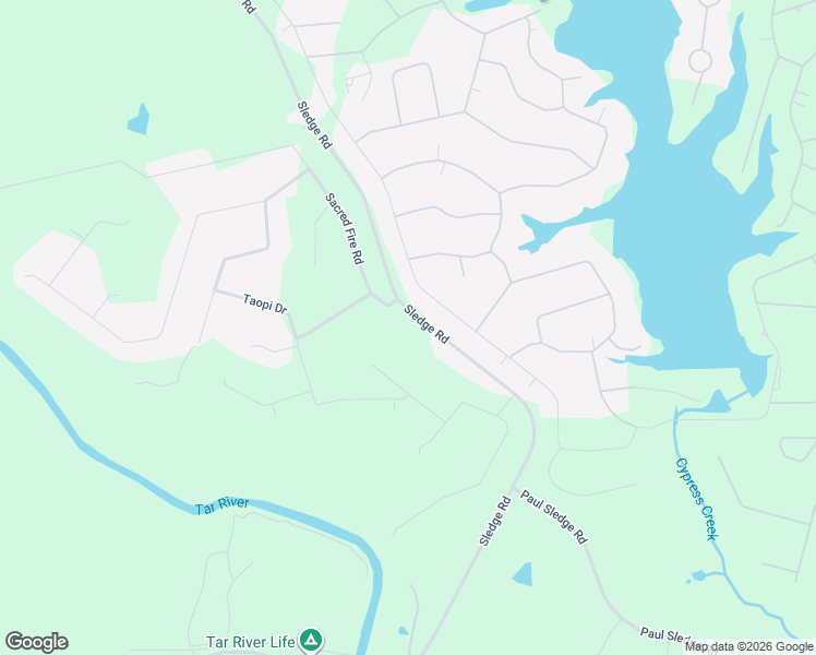 map of restaurants, bars, coffee shops, grocery stores, and more near 2670 Sledge Road in Louisburg