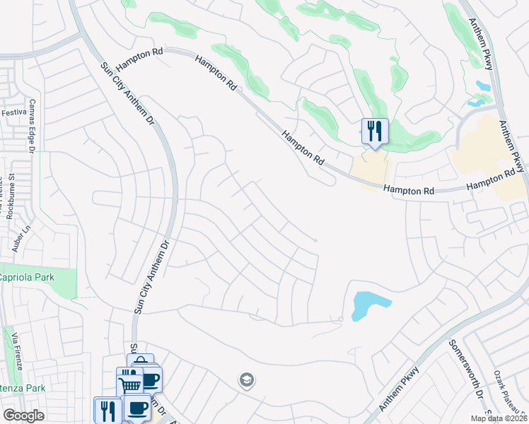 map of restaurants, bars, coffee shops, grocery stores, and more near 2784 Hartwick Pines Drive in Henderson
