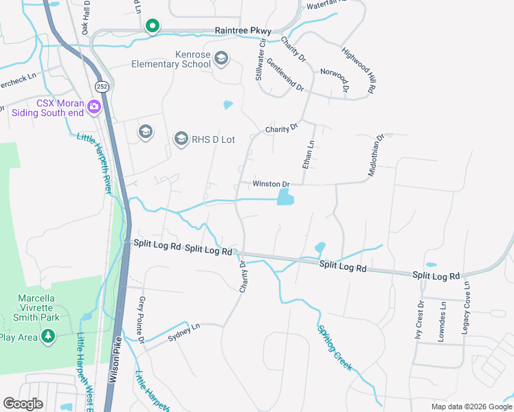 map of restaurants, bars, coffee shops, grocery stores, and more near 1772 Charity Drive in Brentwood