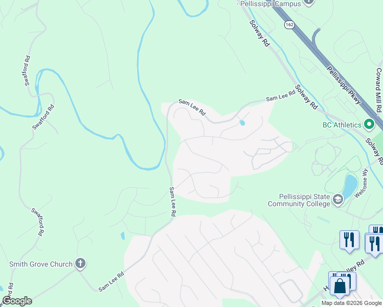 map of restaurants, bars, coffee shops, grocery stores, and more near 2679 Sugarberry Road in Knoxville