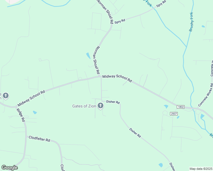 map of restaurants, bars, coffee shops, grocery stores, and more near 213 Thomas School Road in Winston-Salem