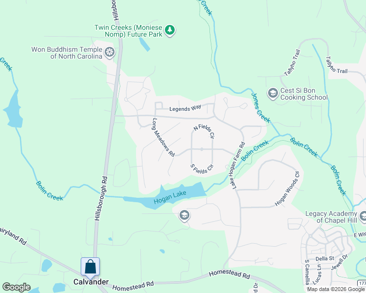 map of restaurants, bars, coffee shops, grocery stores, and more near 304 Long Meadows Road in Chapel Hill