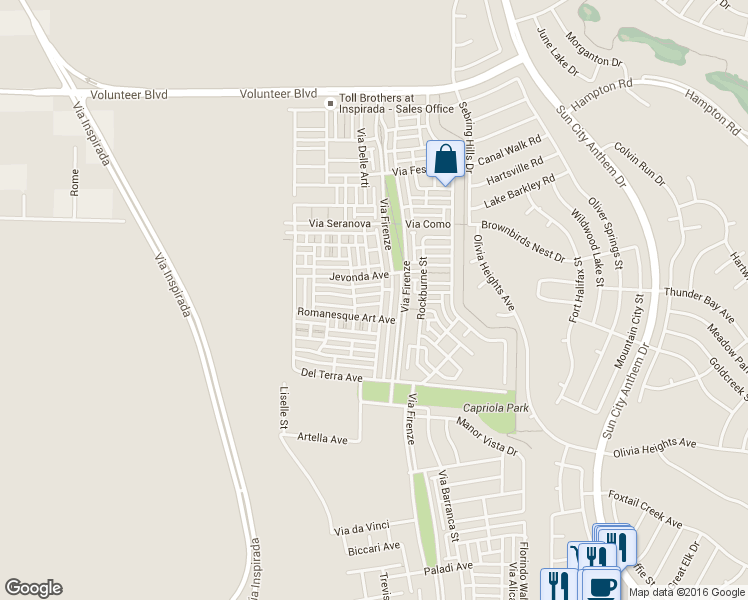 map of restaurants, bars, coffee shops, grocery stores, and more near 3181 Mist Effect Avenue in Henderson