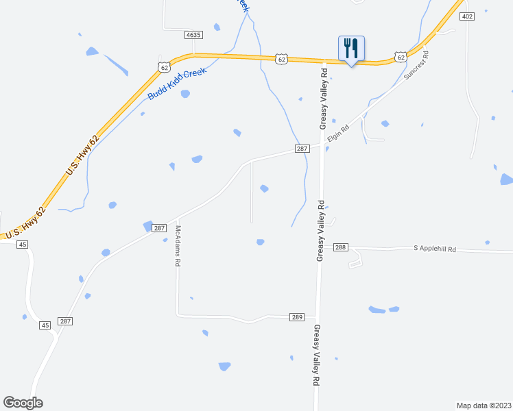 map of restaurants, bars, coffee shops, grocery stores, and more near 16603 Parks Corner in Prairie Grove