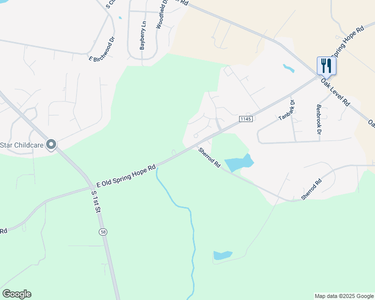 map of restaurants, bars, coffee shops, grocery stores, and more near East Old Spring Hope Road in Nashville