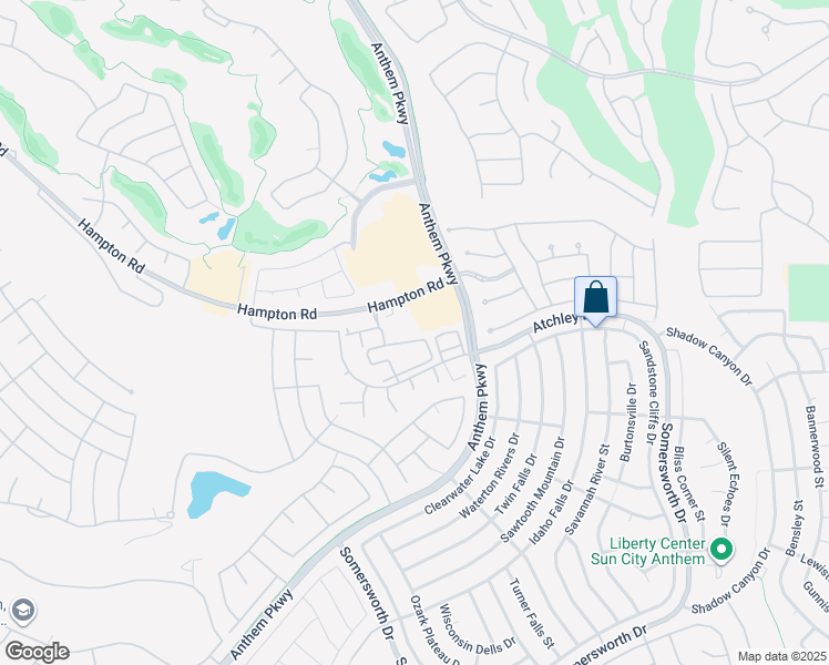 map of restaurants, bars, coffee shops, grocery stores, and more near 2555 Hampton Road in Henderson