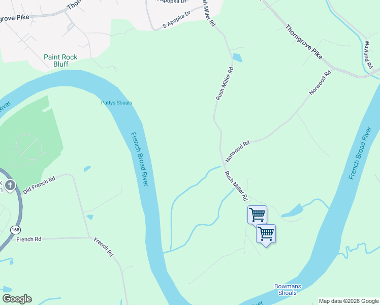 map of restaurants, bars, coffee shops, grocery stores, and more near 3015 Rush Miller Road in Knoxville
