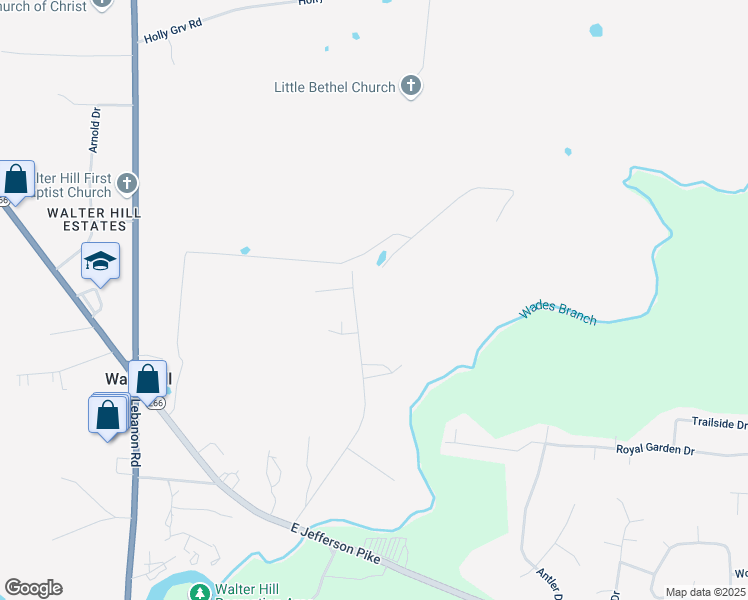 map of restaurants, bars, coffee shops, grocery stores, and more near 6756 Wade Springs Road in Murfreesboro