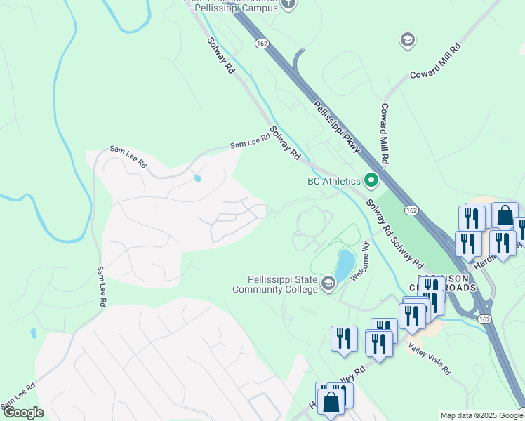 map of restaurants, bars, coffee shops, grocery stores, and more near 2531 Oleander Way in Knoxville