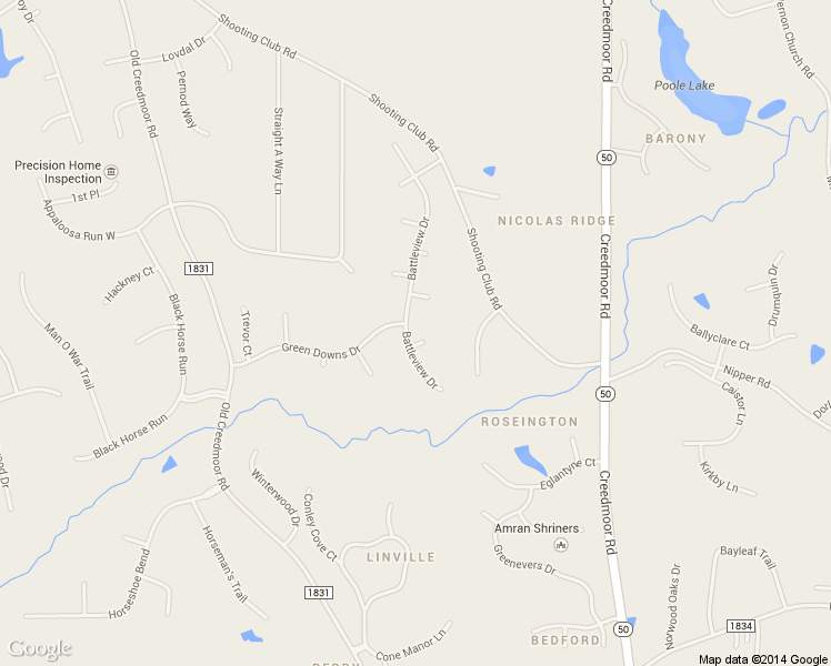 map of restaurants, bars, coffee shops, grocery stores, and more near 6116 Battleview Drive in Raleigh