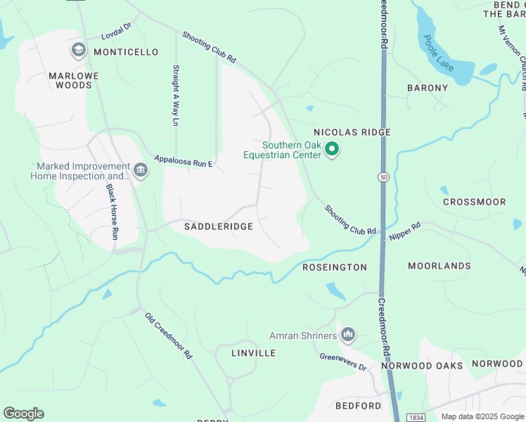 map of restaurants, bars, coffee shops, grocery stores, and more near 6116 Battleview Drive in Raleigh