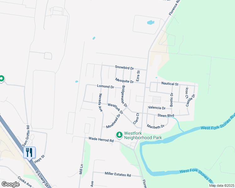 map of restaurants, bars, coffee shops, grocery stores, and more near 8007 Lomond Drive in Smyrna