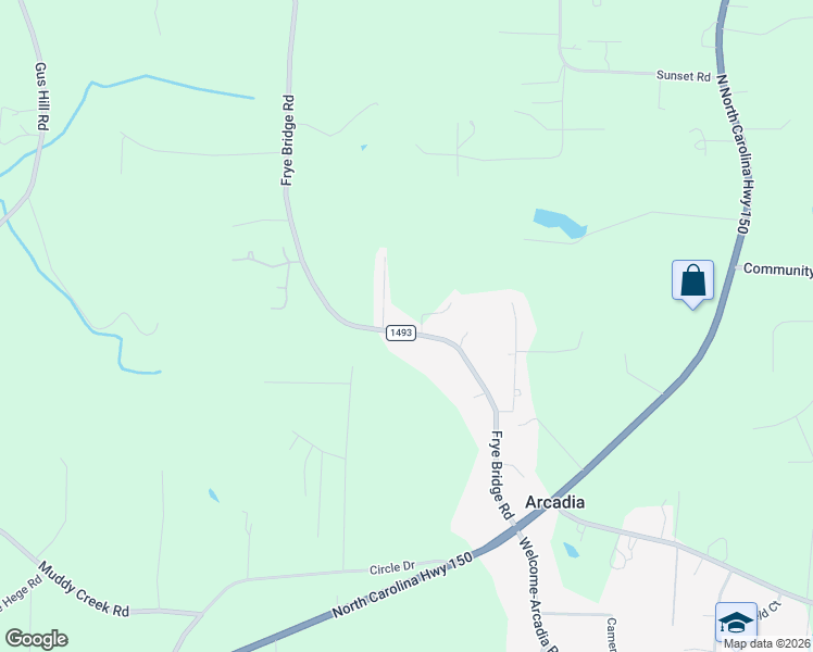 map of restaurants, bars, coffee shops, grocery stores, and more near 654 Frye Bridge Road in Clemmons