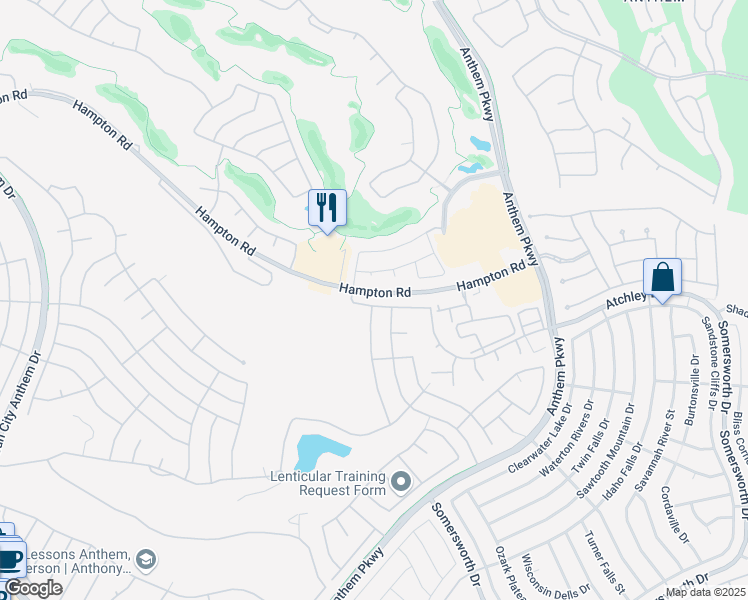 map of restaurants, bars, coffee shops, grocery stores, and more near 2584 Pine Prairie Avenue in Henderson