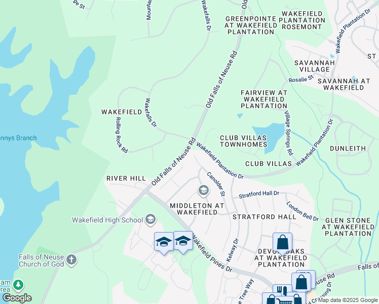 map of restaurants, bars, coffee shops, grocery stores, and more near 12523 Canolder Street in Raleigh