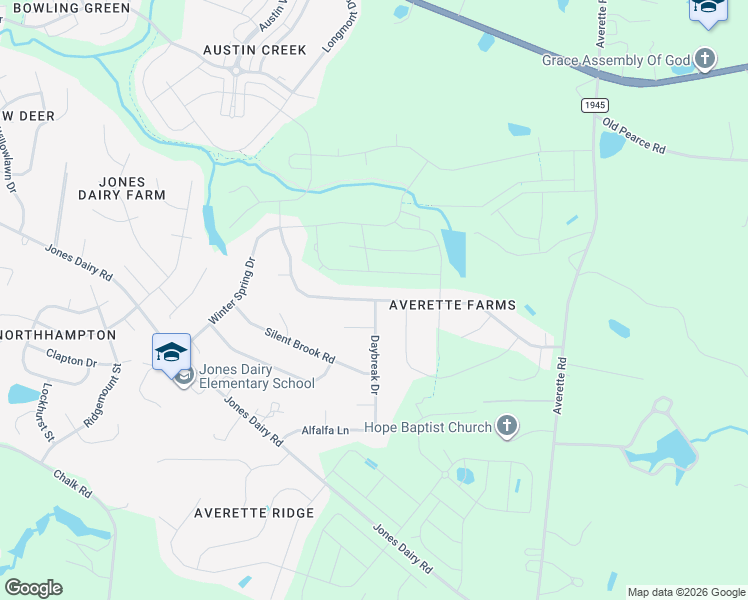 map of restaurants, bars, coffee shops, grocery stores, and more near 1600 Sweetclover Drive in Wake Forest