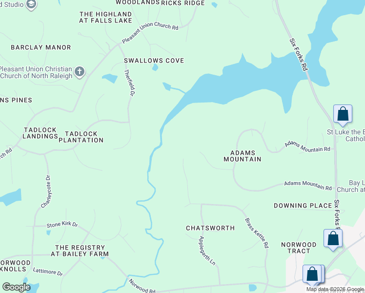map of restaurants, bars, coffee shops, grocery stores, and more near 6037 Over Hadden Court in Raleigh