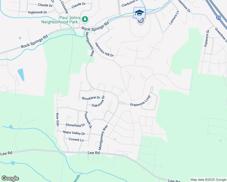 map of restaurants, bars, coffee shops, grocery stores, and more near 5005 Bunker Lane in Smyrna