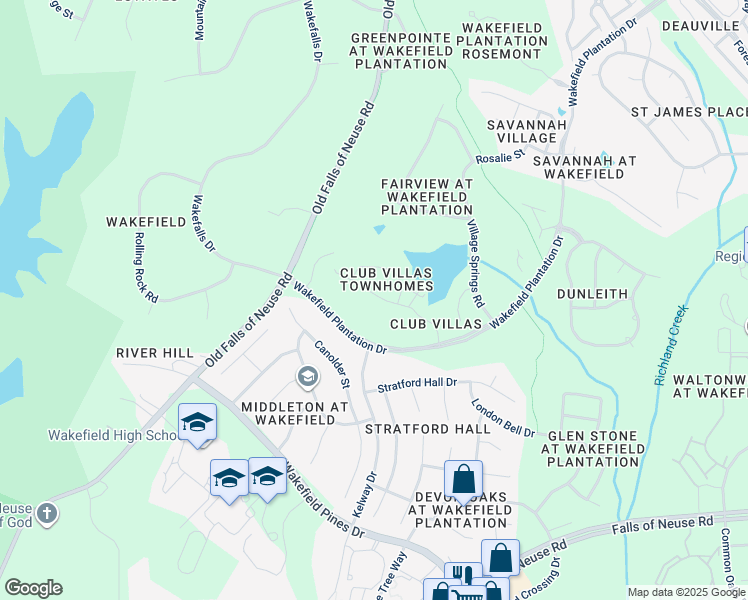 map of restaurants, bars, coffee shops, grocery stores, and more near 2314 Carriage Oaks Drive in Raleigh