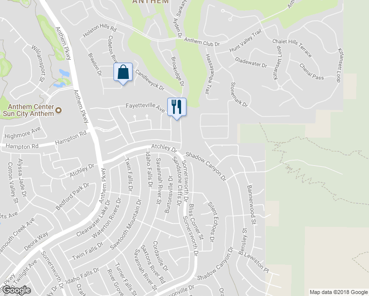 map of restaurants, bars, coffee shops, grocery stores, and more near 2094 Fountain City Street in Henderson