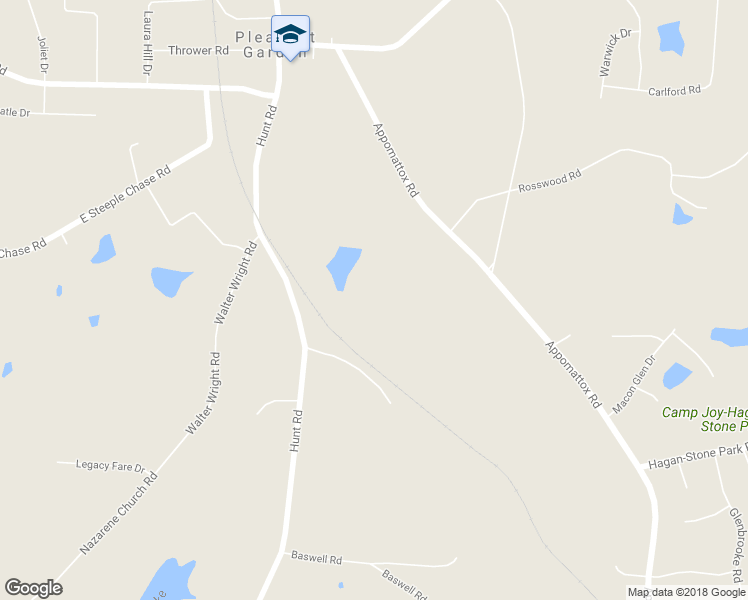 map of restaurants, bars, coffee shops, grocery stores, and more near 6215 Hunt Road in Pleasant Garden