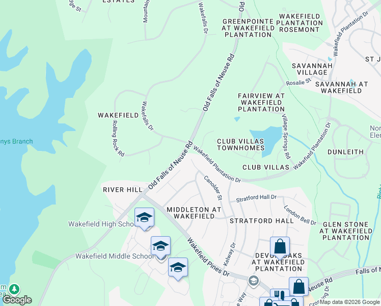 map of restaurants, bars, coffee shops, grocery stores, and more near 12522 Canolder Street in Raleigh