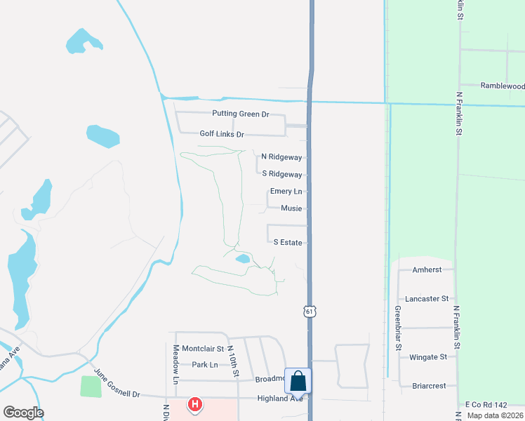 map of restaurants, bars, coffee shops, grocery stores, and more near 2601 Elizabeth in Blytheville