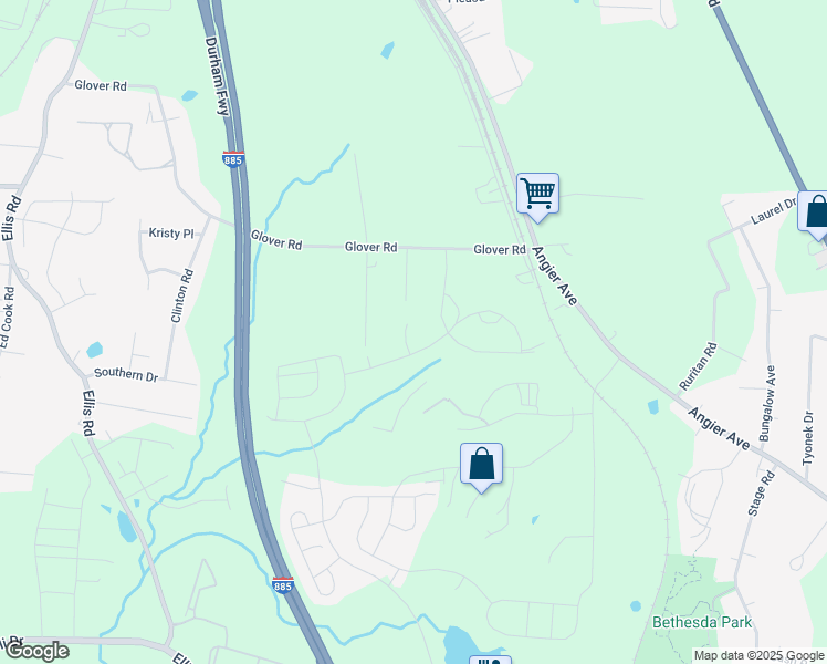map of restaurants, bars, coffee shops, grocery stores, and more near 3624 Crafton Street in Durham