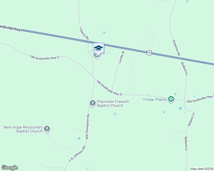 map of restaurants, bars, coffee shops, grocery stores, and more near 7276 Old Smithville Highway South in Sparta