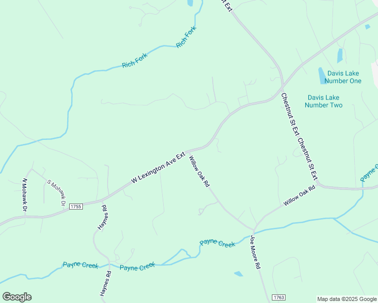 map of restaurants, bars, coffee shops, grocery stores, and more near 108 Willow Oak Road in High Point