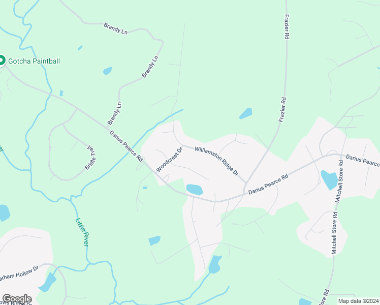 map of restaurants, bars, coffee shops, grocery stores, and more near 115 Williamston Ridge Drive in Youngsville