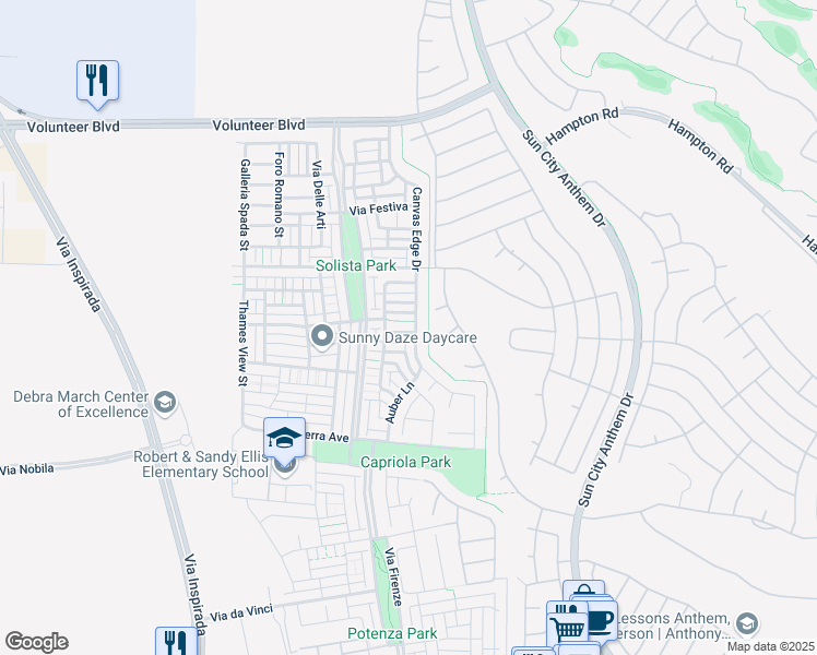 map of restaurants, bars, coffee shops, grocery stores, and more near 3129 Nevelson Walk in Henderson
