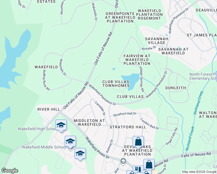 map of restaurants, bars, coffee shops, grocery stores, and more near 2306 Carriage Oaks Drive in Raleigh