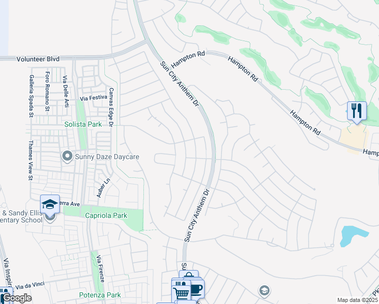 map of restaurants, bars, coffee shops, grocery stores, and more near 2070 Wildwood Lake Street in Henderson