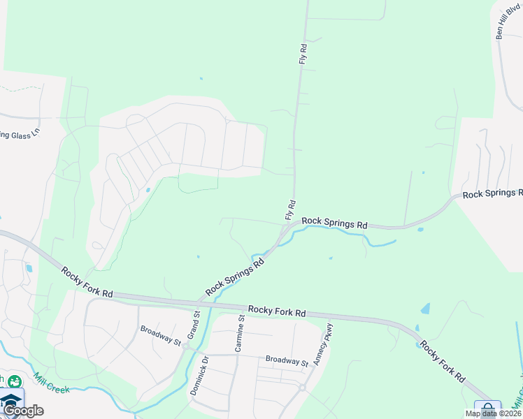 map of restaurants, bars, coffee shops, grocery stores, and more near 2413 Fly Road in Nolensville